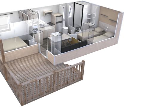 Mobilhome 6 personnes - Comfort | 2 Ch. | 4/6 Pers. | Terrasse simple | Clim.