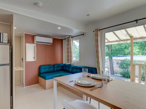 Mobilhome 6 personnes - Mobil-home | Premium Azure | 2 Ch. | 4/6 Pers. | Terrasse surélevée | Clim.