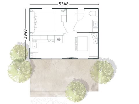 Mobilhome 4 personnes - Adriatique - 1 chambre