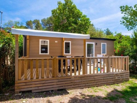MOBILHOME 6 personnes - Comfort | 3 Ch. | 6 Pers. | Terrasse surélevée | Clim. | TV