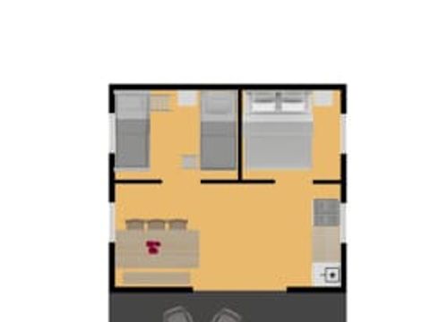 TENTE TOILE ET BOIS 6 personnes - Tente glamping Tournesol