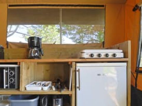 TENTE TOILE ET BOIS 6 personnes - Tente glamping Tournesol