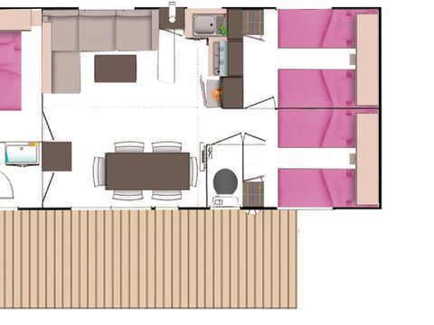 MOBILHOME 6 personnes - MH3 UNIVERS 34 m²