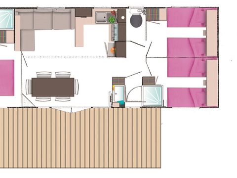 MOBILHOME 6 personnes - MH3 UNIVERS PRESTIGE 36 m²
