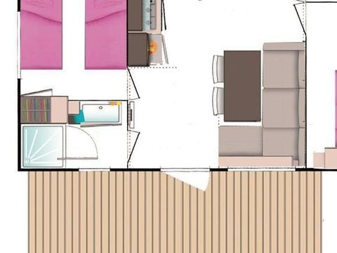 MOBILHOME 4 personnes - MH2 ÉVASION CONFORT 29 m²