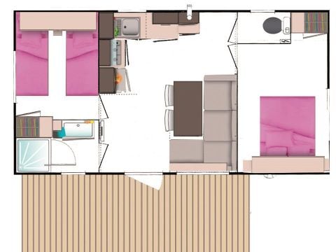 MOBILHOME 4 personnes - MH2 ÉVASION CONFORT 29 m²