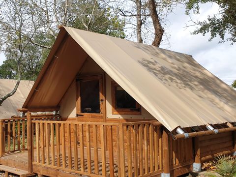 Tente en toile et en bois 4 personnes - Lodge Amazone (sans sanitaire)