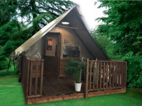 Tente en toile et en bois 4 personnes - Lodge Amazone (sans sanitaire)