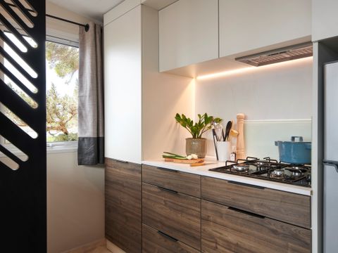 MOBILHOME 2 personnes - Ciel Prestige 21m² + terrasse semi-couverte 13.5m²