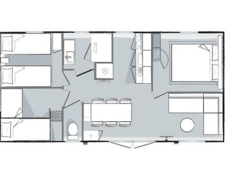 Mobilhome 6 personnes - Mahana - 3 chambres - 32m²