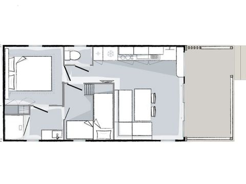 Mobilhome 4 personnes - Premium - 2 chambres - 28m²
