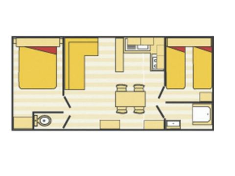 Mobilhome 6 personnes - Evasion - 2 chambres - 28m²