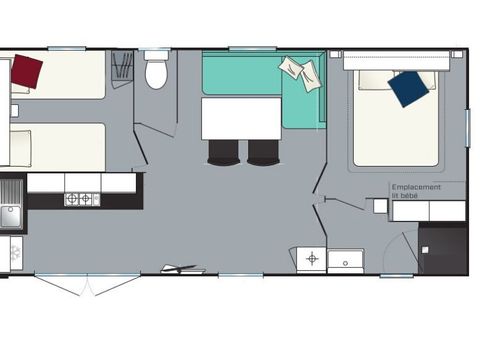 Mobilhome 7 personnes - Evasion - 2 chambres - 30m²