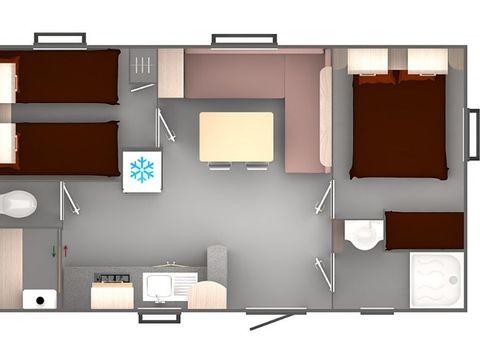 Mobilhome 4 personnes - Cocoon - 2 chambres - 23m²
