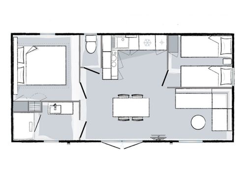 Mobilhome 6 personnes - Mahana - 2 chambres - 30m²
