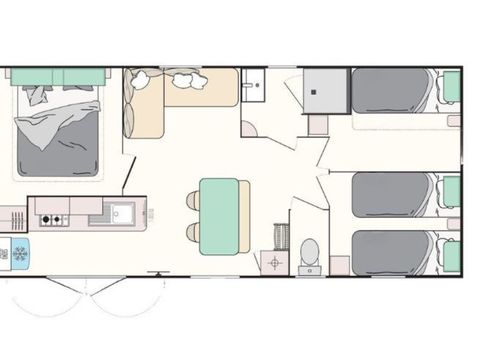 Mobilhome 8 personnes - Loisir+ - 3 chambres - 30m²