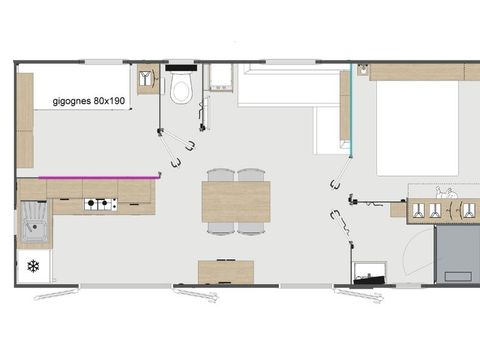 Mobilhome 6 personnes - Evasion+ - 2 chambres - 30m²