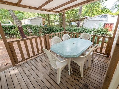 Mobilhome 6 personnes - Comfort XL | 3 Ch. | 6 Pers. | Terrasse surélevée | Clim.