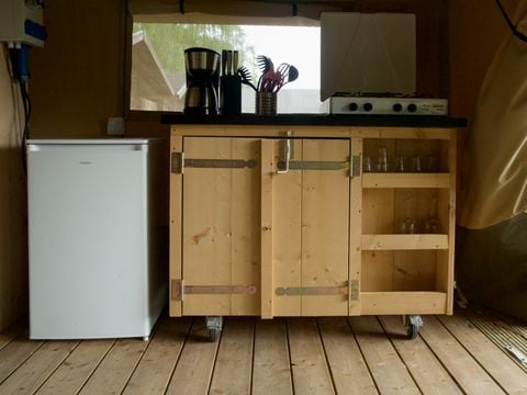 TENTE TOILE ET BOIS 4 personnes - Tentes safari sans installations sanitaires 4 personnes