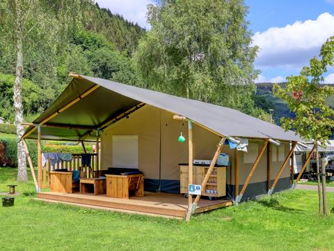 TENTE TOILE ET BOIS 4 personnes - Tentes safari sans installations sanitaires 4 personnes