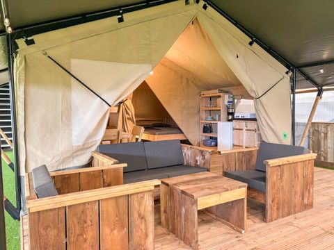 TENTE TOILE ET BOIS 4 personnes - Tentes safari sans installations sanitaires 4 personnes