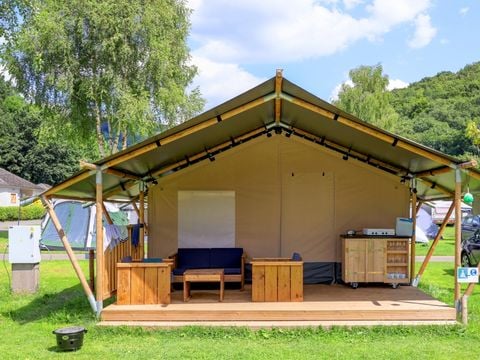 TENTE TOILE ET BOIS 4 personnes - Tentes safari sans installations sanitaires 4 personnes