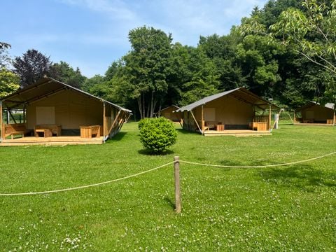 TENTE TOILE ET BOIS 4 personnes - Tentes safari sans installations sanitaires 4 personnes