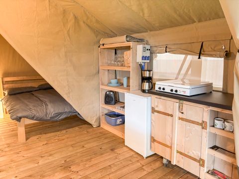 TENTE TOILE ET BOIS 4 personnes - Tentes safari sans installations sanitaires 4 personnes