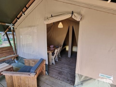 TENTE TOILE ET BOIS 4 personnes - Tentes safari sans installations sanitaires 4 personnes
