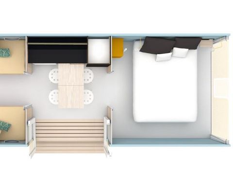 Bungalow toilé 4 personnes - COCO SWEET sans sanitaire