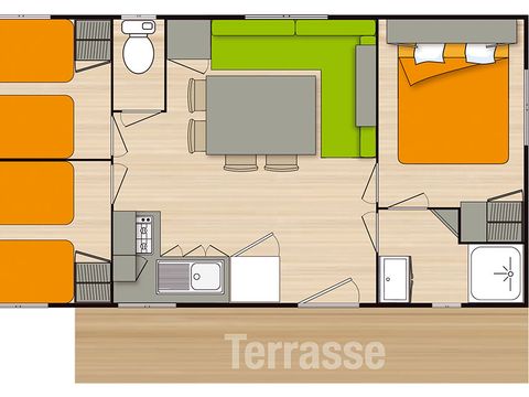 MOBILHOME 4 personnes - confort 2 Chambres