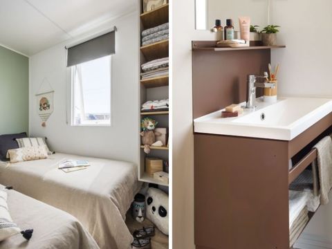 Mobilhome 6 personnes - Confort+ - 2 chambres - 2 salles de bain 31 m²