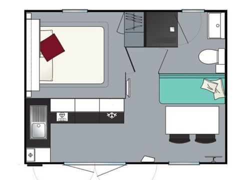 Mobilhome 4 personnes - Cocoon+ - 1 chambre - 20m²