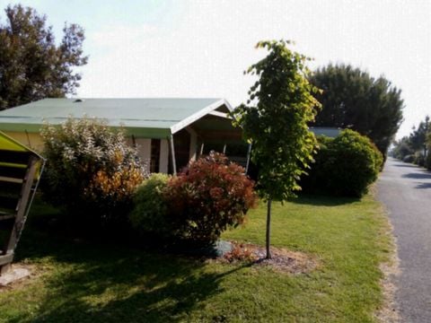 TENTE TOILE ET BOIS 5 personnes - LODGE SAHARI avec sanitaire privatif