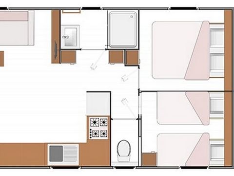 MOBILHOME 5 personnes - Cottage - Le Vue Mer Luxe