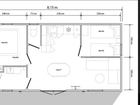 MOBILHOME 4 personnes - Hortensia - 2 chambres + terrasse semi-couverte
