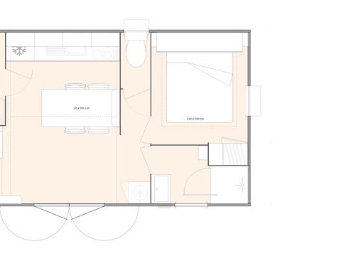 MOBILHOME 4 personnes - Mobil-home Lilas - 2 chambres + terrasse semi-couverte
