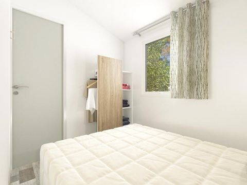 MOBILHOME 4 personnes - Mobil-home Confort 23m² - 2 chambres + Terrasse semi-couverte 9m² 4 pers