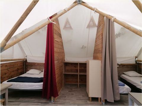 TENTE TOILE ET BOIS 4 personnes - Bungalow Toilé et Bois Standard 28m² - 2 chambres (sans sanitaires) 4 pers