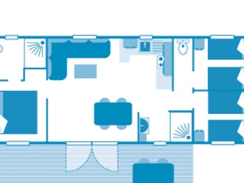 MOBILHOME 6 personnes - Cottage 6p 3ch 2SdB ****