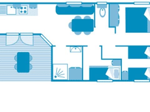 MOBILHOME 6 personnes - Cottage 6p 3ch ***