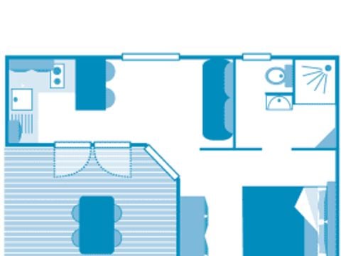 MOBILHOME 2 personnes - Cottage 2p 1ch **