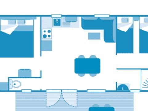MOBILHOME 4 personnes - Cottage Alizé 4p 2ch ***