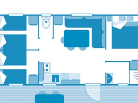 MOBILHOME 6 personnes - Cottage Baby 5/6p 3ch ***