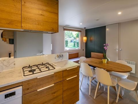 MOBILHOME 6 personnes - Mobil-home Premium Evasion 45m² (3 chambres) + 2 salles de bain + LV + Terrasse 15.5m² 6 pers