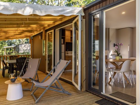 MOBILHOME 6 personnes - Mobil-home Premium Evasion 45m² (3 chambres) + 2 salles de bain + LV + Terrasse 15.5m² 6 pers