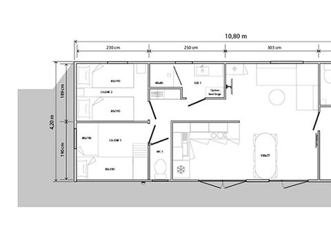 MOBILHOME 6 personnes - Mobil-home Premium Evasion 45m² (3 chambres) 6 pers