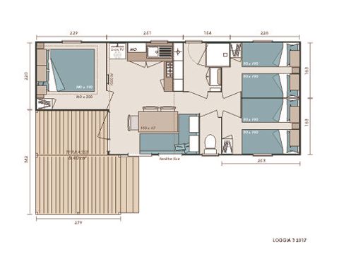 MOBILHOME 6 personnes - LOGGIA 3 ch. 6 pers.