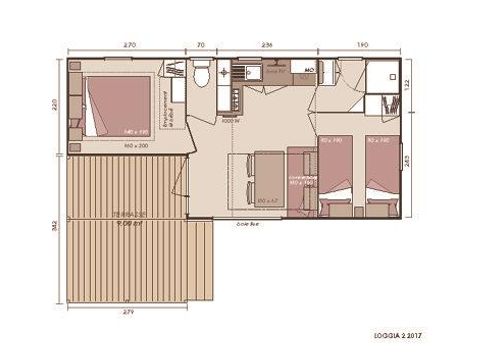 MOBILHOME 4 personnes - LOGGIA 2 ch. 4 pers.