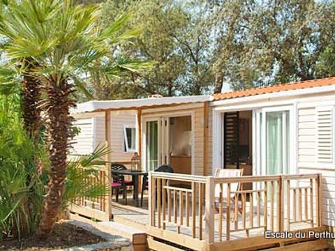 MOBILHOME 6 personnes - Mobile-Home Confort 32m² 3 chambres + terrasse semi-couverte (coté plage)